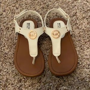 Michael Kors girls white sandals